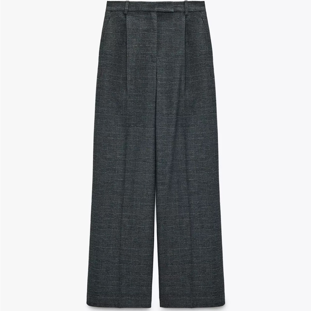 Zara Women's Gray Straight-Leg Pants